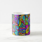 Hand und digital gestrichen Muster Art 5 Kaffeetasse (Mittel)