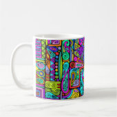 Hand und digital gestrichen Muster Art 5 Kaffeetasse (Links)