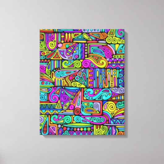 Hand und digital gestrichen Muster Art 5 Leinwanddruck (Vorderseite)