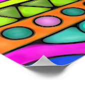 Hand und digital gestrichen Muster Art 5 Poster (Ecke)