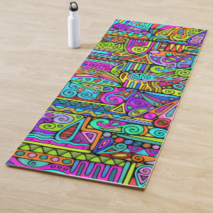 Hand und digital gestrichen Muster Art 5 Yogamatte