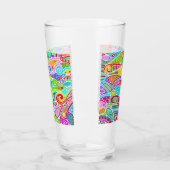 Hand und digital gestrichen Muster Art 7 Glas (Links)