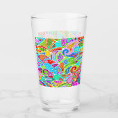 Hand und digital gestrichen Muster Art 7 Glas (Vorderseite)