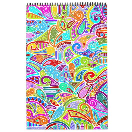 Hand und digital gestrichen Muster Art 7 Kalender (Titelbild)