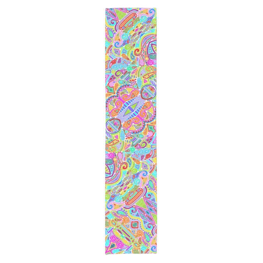 Hand und digital gestrichen Muster Art 7 Kurzer Tischläufer (Vorderseite)