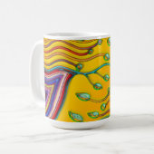 Hand und digital gestrichen Muster Art 9 Kaffeetasse (Vorderseite Links)