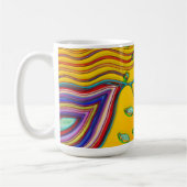Hand und digital gestrichen Muster Art 9 Kaffeetasse (Links)