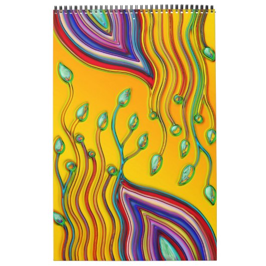 Hand und digital gestrichen Muster Art 9 Kalender (Titelbild)