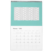 Hand und digital gestrichen Muster Art 9 Kalender (Feb 2026)