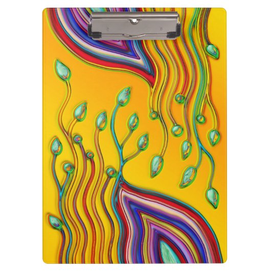 Hand und digital gestrichen Muster Art 9 Klemmbrett (Vorderseite)