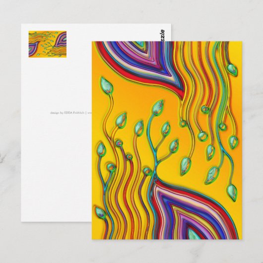 Hand und digital gestrichen Muster Art 9 Postkarte (Vorne/Hinten)