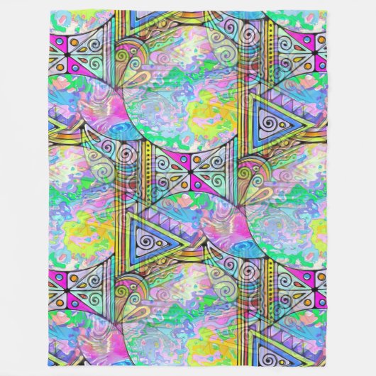 Hand und digital gestrichen nahtloses Muster 56 Fleecedecke (Vorderseite)