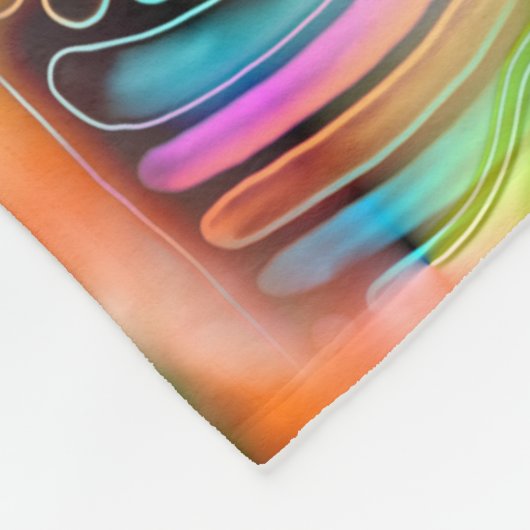 Hand und digital gestrichen nahtloses Muster 64 Fleecedecke (Ecke)