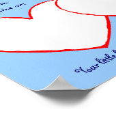 Hand- und Fußdruckposter für Adoptiert Kinderblau Poster (Ecke)