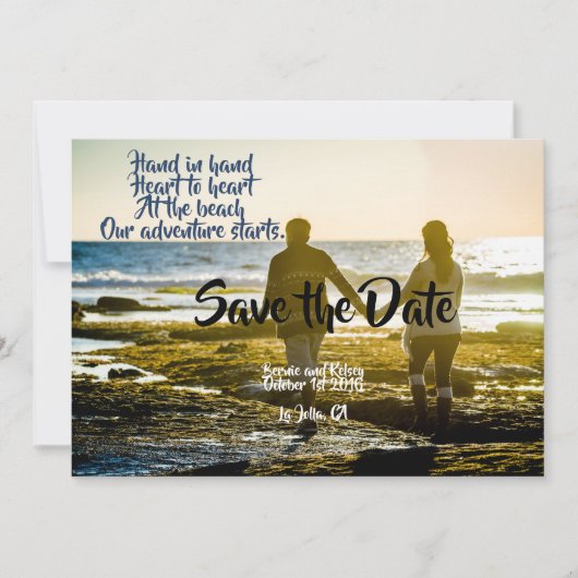 Hand und Hand Save The Date (Vorderseite)