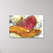 Hand und Herz mit Liebe gerahmt verpackt Leinwanddruck (Vorderseite)