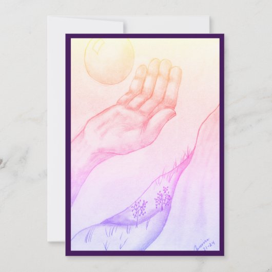 Hand und Sperre? - LILA Einladung (Vorderseite)