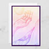 Hand und Sperre? - LILA Einladung (Vorne/Hinten)