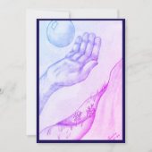 Hand und Sphere - Blau Einladung (Vorderseite)