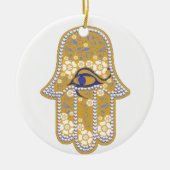 Hand von Fatima hamsa Keramik Ornament (Vorne)