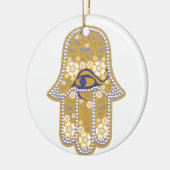 Hand von Fatima hamsa Keramik Ornament (Links)