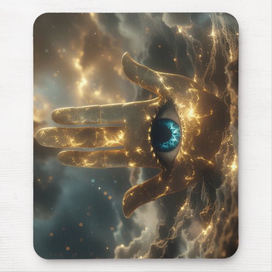 HAND VON FATIMA – HAND VON HAMSA – ZEN-BUDDHISMUS  MOUSEPAD (Vorne)