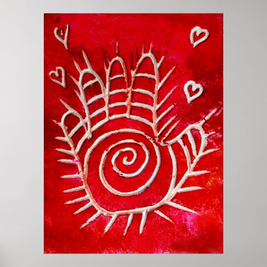 Hand von Fatima - Hände mit Liebe heilen Poster (Vorne)