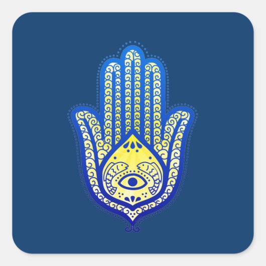 Hand von Fatima Quadratischer Aufkleber (Vorderseite)