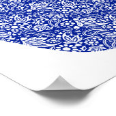 Hand von Hamsa Blue White Lucky Talisman Poster (Ecke)