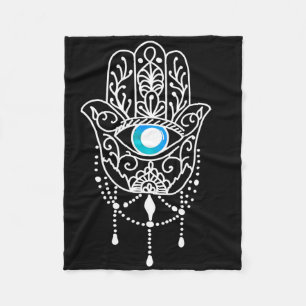 Hand von Hamsa Böser Blick Namaste Yoga Meditation Fleecedecke