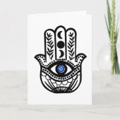 Hand von Hamsa Fatima Evil Eye Karte (Vorderseite)