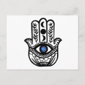 Hand von Hamsa Fatima Evil Eye Postkarte (Vorderseite)