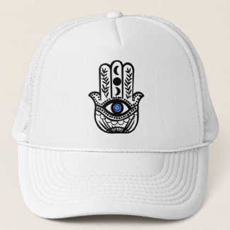 Hand von Hamsa Fatima Evil Eye Truckerkappe