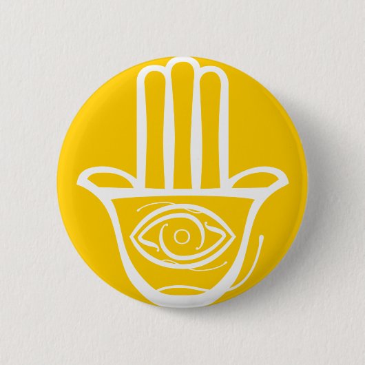 Hand von Miriam (Hamsa) Button (Vorderseite)