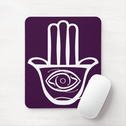 Hand von Miriam (Hamsa) Mousepad (Mit Mouse)