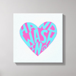 Hand waschen leinwanddruck