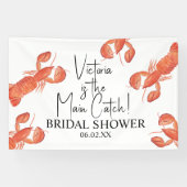 Hand Wasserfarb-Hummer Hochzeitsdusche Hauptthema Banner (Horizontal)