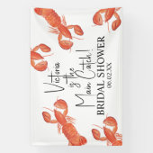 Hand Wasserfarb-Hummer Hochzeitsdusche Hauptthema Banner (Vertikal)