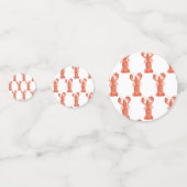 Hand Wasserfarbe Hummer Hauptfang Junggesellinnena Konfetti (Vorderseiten)