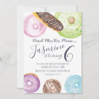 Hand Watercolor Donuts Eclairs Mattiert Geburtstag