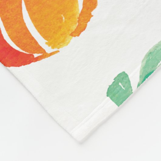 Hand Watercolor Elegante Pumpkins Fleecedecke (Ecke)