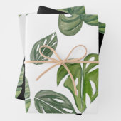 Hand Watercolor Monstera Adansonii Leaf Bridal Geschenkpapier Set (Beispiel)