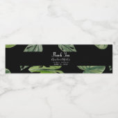 Hand Watercolor Monstera Adansonii Leaf Bridal Wasserflaschenetikett (Einzelnes Label)