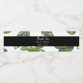 Hand Watercolor Monstera Adansonii Leaf Bridal Wasserflaschenetikett (Einzelnes Label)