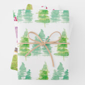 Hand Watercolor Weihnachtsbaum Leckereien Mix Geschenkpapier Set (Beispiel)