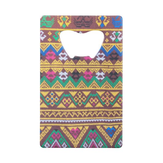Hand Woven Thai Seidenmuster Geldbeutel Flaschenöffner (Vorderseite)