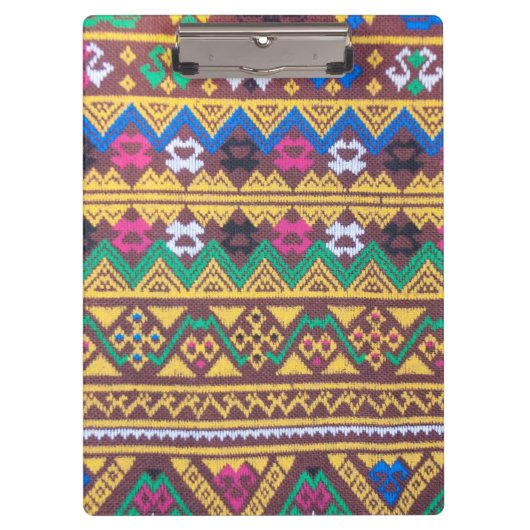 Hand Woven Thai Seidenmuster Klemmbrett (Vorderseite)