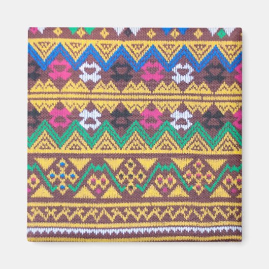 Hand Woven Thai Seidenmuster Magnet (Vorne)
