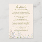 Hand Written Drawn Floral Summer Wedding Details  Begleitkarte (Vorderseite)