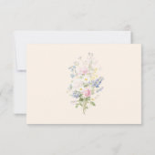 Hand Written Drawn Floral Summer Wedding RSVP Karte (Rückseite)